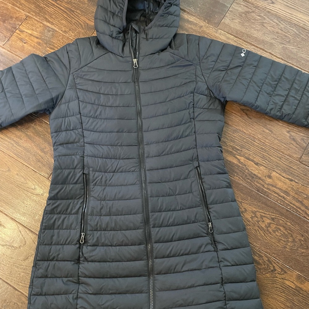 Columbia Women's Dark Gray Hooded Puffer Coat